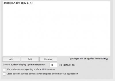 Image 1) Control Surfaces/OSC/Web OSX