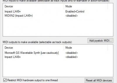 Image 6) MIDI Hardware Settings Windows