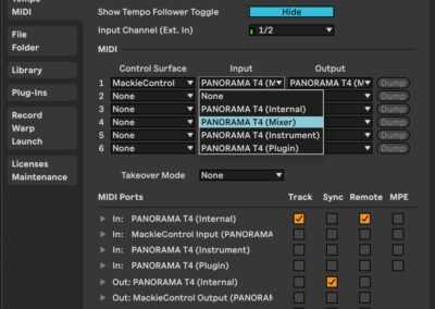 Panorama T Series - Live - MacOS