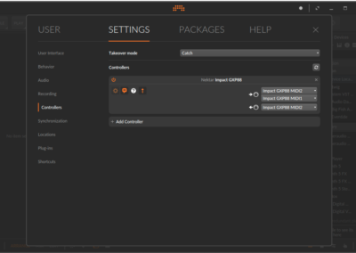 Bitwig Controllers Settings (MacOS) - GXP