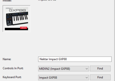 Reason Control Surface settings (Win) - GXP