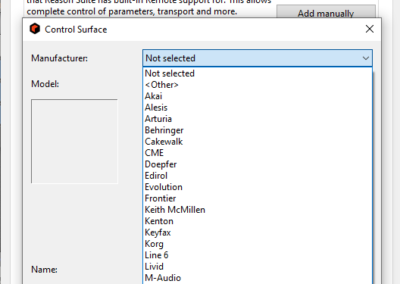 Reason Manufacturer list (Win) - GXP